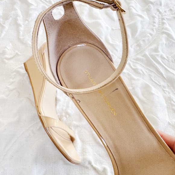 Stuart Weitzman Nudistcurve Wedge Sandal Size 9.5 New - Picture 8 of 11